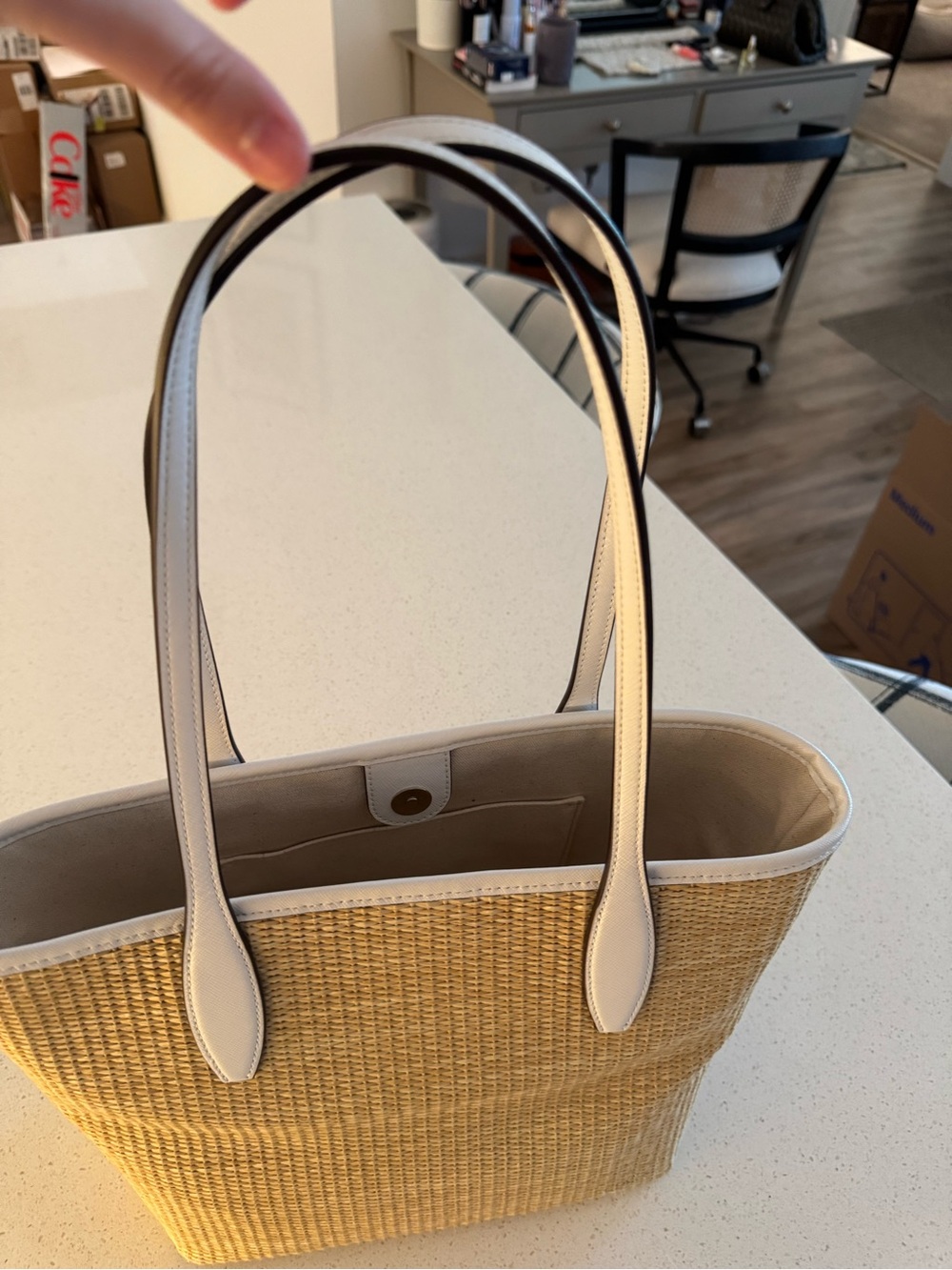 Kate Spade Strawberry Raffia Tote - Picture 8 of 11